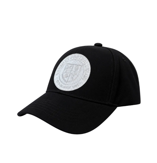 Black Cap with White Badge