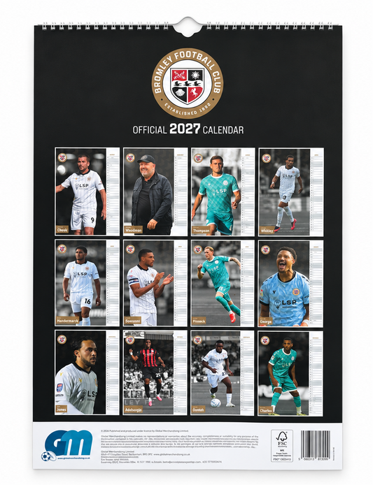 Bromley FC 2027 Calendar
