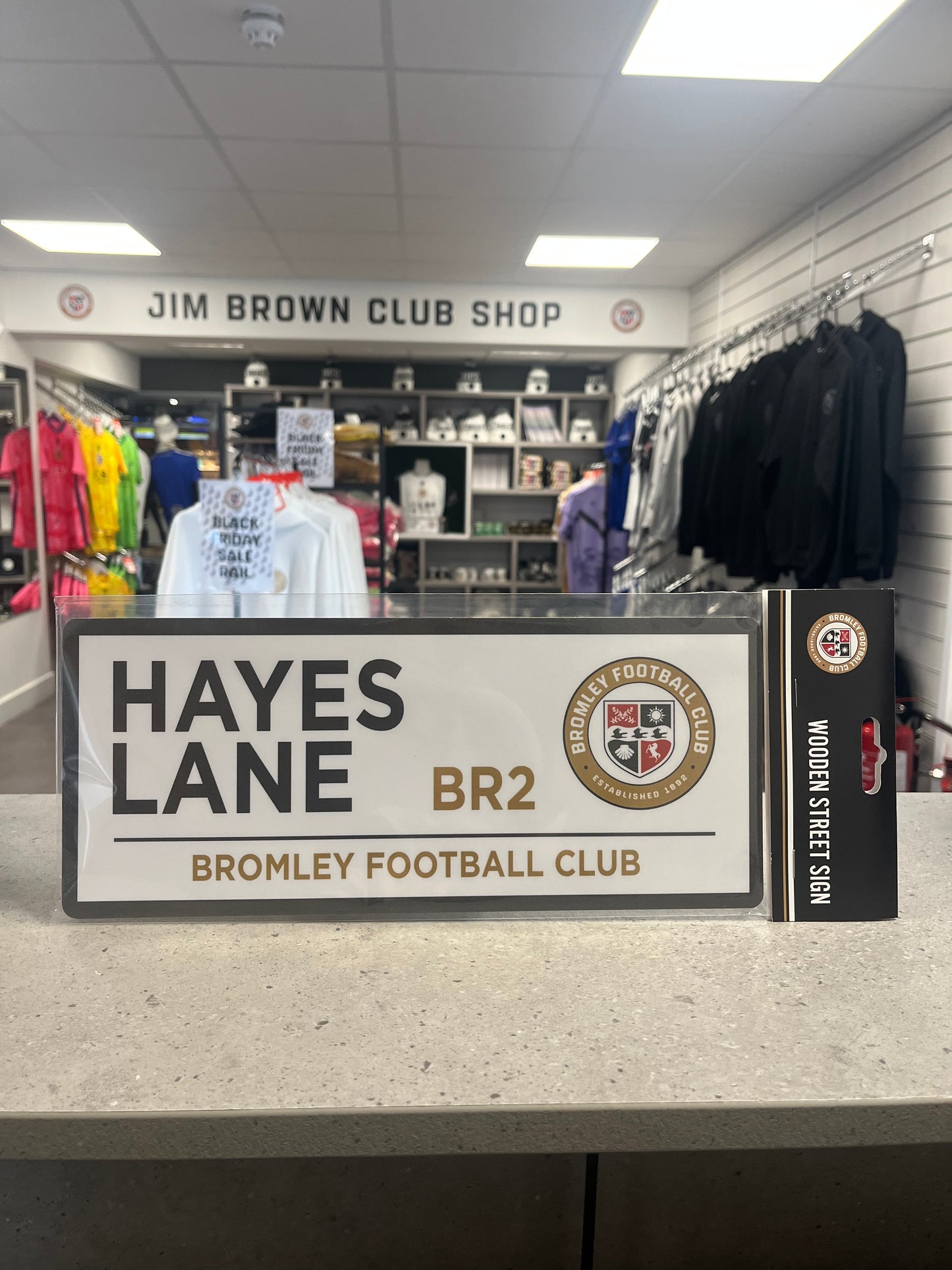 Hayes Lane Wooden Street Sign